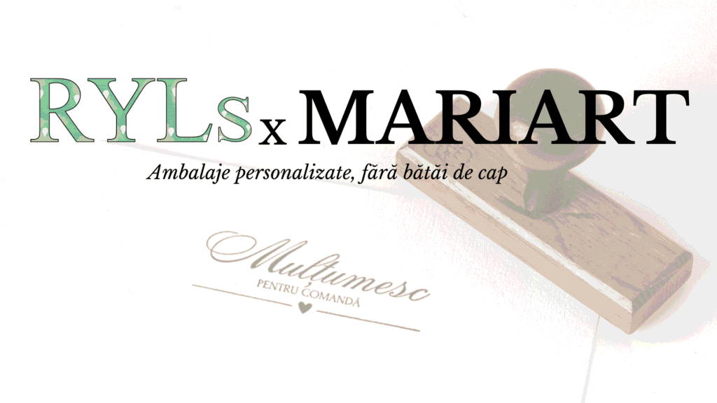Cod RYLS10 pentru discount la stampilele personalizate pentru ambalaje mariart